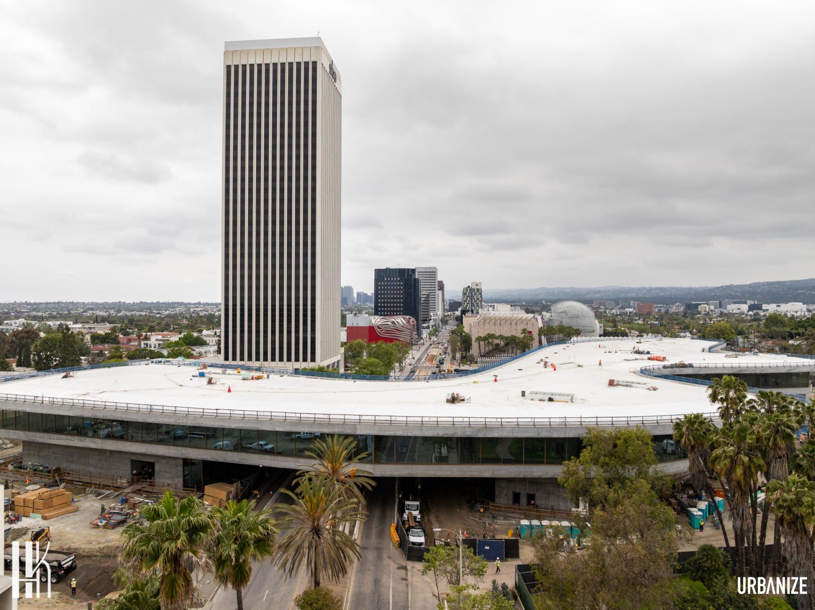 LACMA's David Geffen Galleries unwrapped above Wilshire